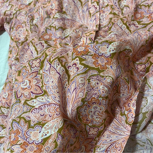 Sundance Women’s Pull Over Shirt Poppy Bloom Blouse 100% Cotton Size Small - Picture 5 of 8